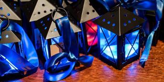 blue lanterns from Lantern Night