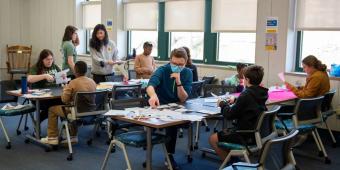 students participate in STEAM saturdays at the hill district community engagement center