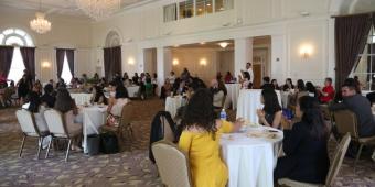 the ballroom at the uclub filled with people for an event