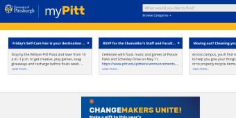 a screenshot of my.pitt.edu