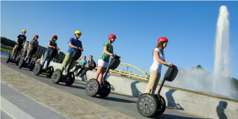 Segway Tour in front of the Fort Pitt Fountain